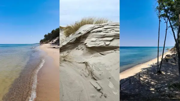Trzy ujęcia plaży i wydm. Idealne miejsce, gdzie nad morze, by odpocząć.